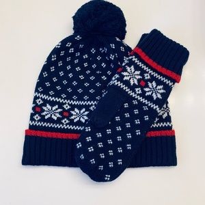 Draper James Hat & Mitten Set (Fair Isle)